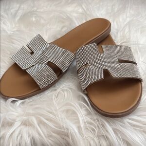 Silver Studded Sandals
